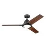 Bezel 52 in. Integrated LED Indoor Satin Natural Bronze Down Rod Mount Ceiling Fan with Light and Remote by KICHLER -Kichler Sales satin natural bronze kichler ceiling fans with lights 300318snb 64 1000