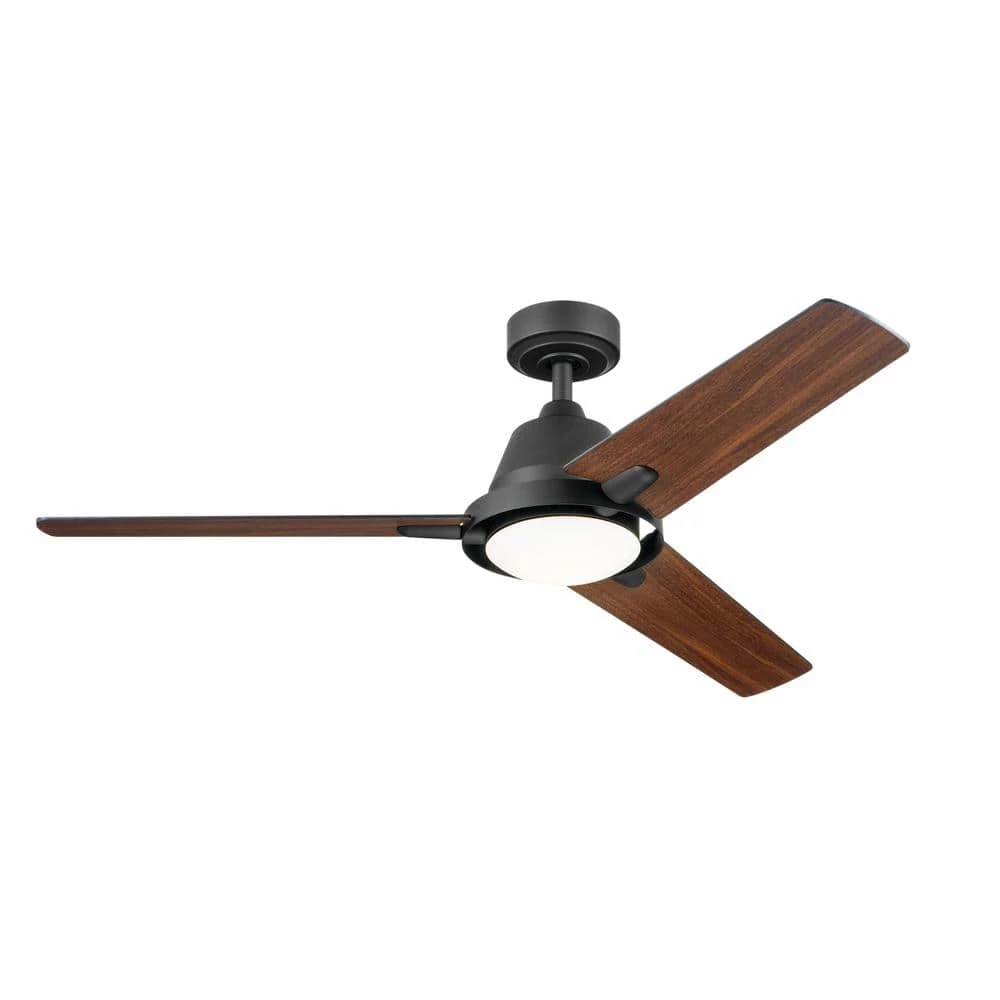 Bezel 52 in. Integrated LED Indoor Satin Natural Bronze Down Rod Mount Ceiling Fan with Light and Remote by KICHLER 3 Bezel 52 in. Integrated LED Indoor Satin Natural Bronze Down Rod Mount Ceiling Fan with Light and Remote by KICHLER