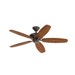 Renew Patio 52 in. Indoor/Outdoor Satin Natural Bronze Dual Mount Ceiling Fan with Pull Chain by KICHLER -Kichler Sales satin natural bronze kichler ceiling fans without lights 330165snb 1f 1000