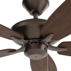 Renew Patio 52 in. Indoor/Outdoor Satin Natural Bronze Dual Mount Ceiling Fan with Pull Chain by KICHLER -Kichler Sales satin natural bronze kichler ceiling fans without lights 330165snb c3 1000