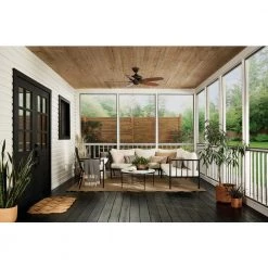 Renew Patio 52 in. Indoor/Outdoor Satin Natural Bronze Dual Mount Ceiling Fan with Pull Chain by KICHLER -Kichler Sales satin natural bronze kichler ceiling fans without lights 330165snb fa 1000