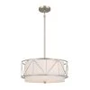 Birkleigh 18 in. 3-Light Satin Nickel Art Deco Kitchen Convertible Pendant Hanging Light/Semi Flush by KICHLER -Kichler Sales satin nickel kichler chandeliers 52075sn 64 1000