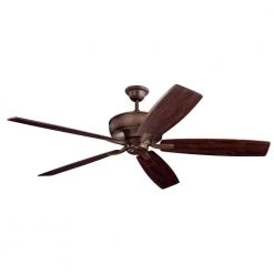 Monarch 70 in. Indoor Tannery Bronze Downrod Mount Ceiling Fan with Wall Control by KICHLER