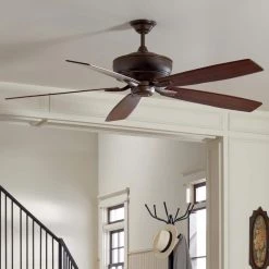 Monarch 70 in. Indoor Tannery Bronze Downrod Mount Ceiling Fan with Wall Control by KICHLER -Kichler Sales tannery bronze kichler ceiling fans without lights 300206tz 76 1000
