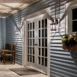 Barrie 15.5 in. 1-Light Tannery Bronze Outdoor Light Wall Sconce with Clear Beveled Glass (1-Pack) by KICHLER -Kichler Sales tannery bronze kichler outdoor sconces 9735tz 1f 1000