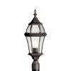 Townhouse 1-Light Tannery Bronze Outdoor Lamp Post Light with Clear Beveled Glass Panels (1-Pack) by KICHLER -Kichler Sales tannery bronze kichler post light sets 9992tz 64 1000