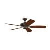 Canfield Patio 52 in. Indoor/Outdoor Tannery Bronze Powder Coat Downrod Mount Ceiling Fan with Pull Chain by KICHLER -Kichler Sales tannery bronze powder coat kichler ceiling fans without lights 310192tzp 64 1000
