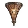 Marchesa 1-Light Terrene Bronze Bathroom Indoor Wall Sconce with Piastra Glass Shade by KICHLER -Kichler Sales terrene bronze kichler vanity lighting 45131trz 64 1000