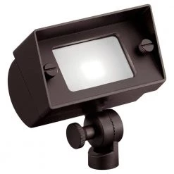 Textured Architectural Bronze 12-Volt Low Voltage Drop-In Mini Landscape Flood Light with No Bulbs Included by KICHLER -Kichler Sales textured architectural bronze kichler landscape flood lights 15476azt 1f 1000