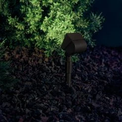 Textured Architectural Bronze 12-Volt Low Voltage Drop-In Mini Landscape Flood Light with No Bulbs Included by KICHLER -Kichler Sales textured architectural bronze kichler landscape flood lights 15476azt c3 1000