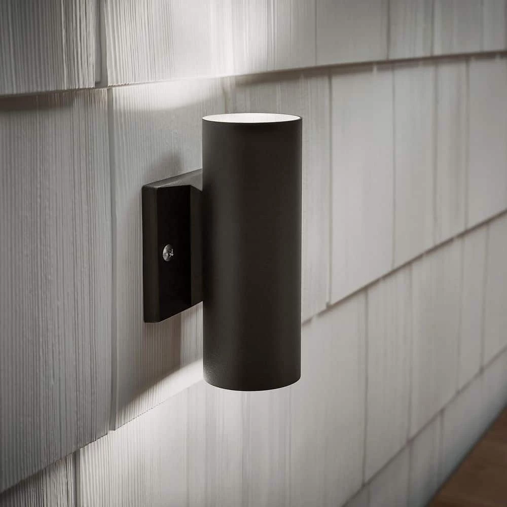 Textured Architectural Bronze Outdoor 12-Volt Low Voltage Up and Down Drop-In Wall Light Sconce with No Bulbs Included by KICHLER 11 Textured Architectural Bronze Outdoor 12-Volt Low Voltage Up and Down Drop-In Wall Light Sconce with No Bulbs Included by KICHLER - Image 9