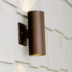 Textured Architectural Bronze Outdoor 12-Volt Low Voltage Up and Down Drop-In Wall Light Sconce with No Bulbs Included by KICHLER 17 Textured Architectural Bronze Outdoor 12-Volt Low Voltage Up and Down Drop-In Wall Light Sconce with No Bulbs Included by KICHLER -Kichler Sales textured architectural bronze kichler outdoor sconces 15079azt 44 1000