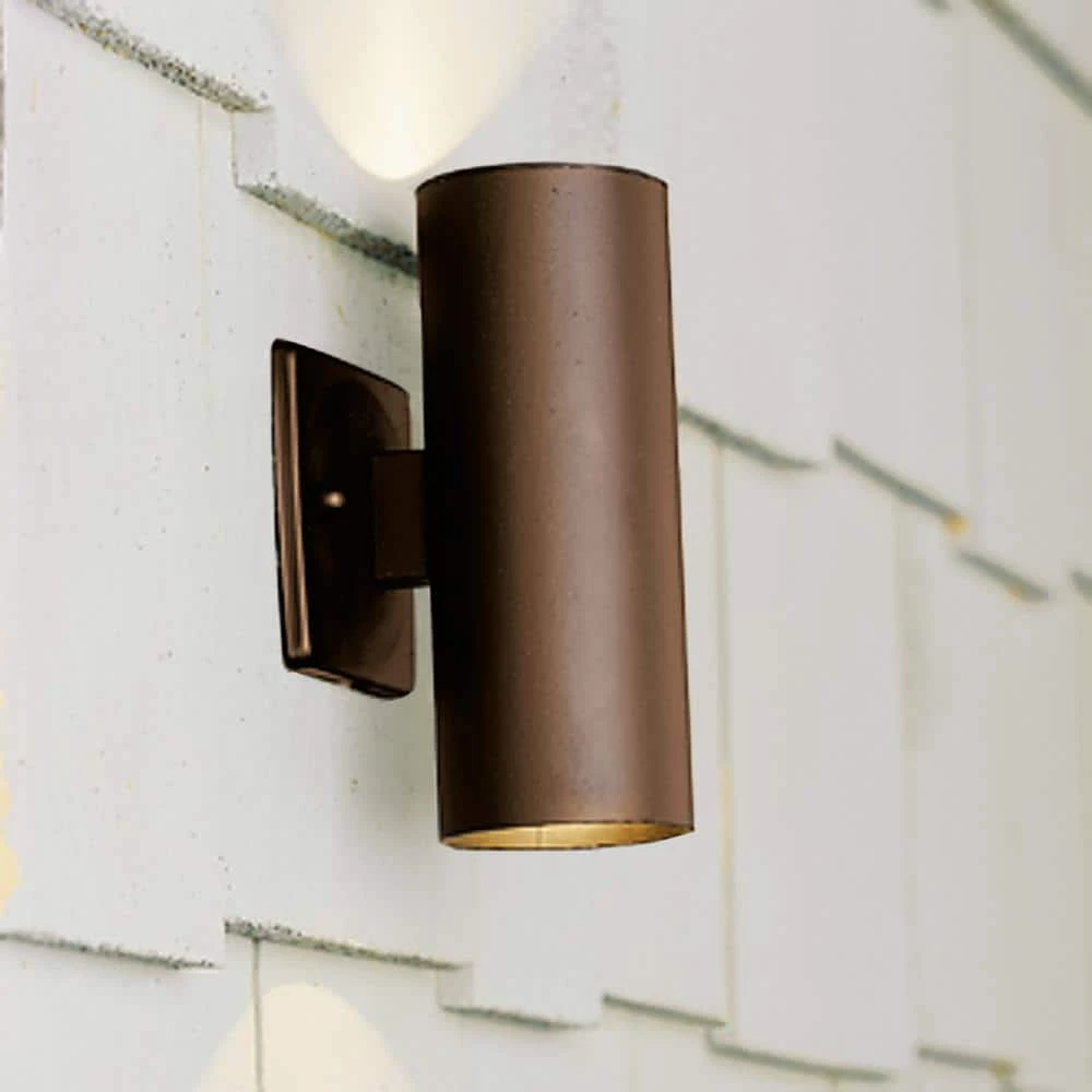 Textured Architectural Bronze Outdoor 12-Volt Low Voltage Up and Down Drop-In Wall Light Sconce with No Bulbs Included by KICHLER 9 Textured Architectural Bronze Outdoor 12-Volt Low Voltage Up and Down Drop-In Wall Light Sconce with No Bulbs Included by KICHLER - Image 7