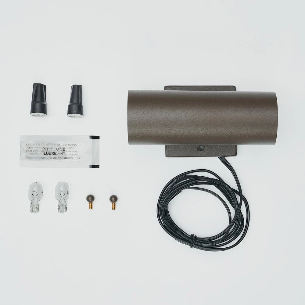 Textured Architectural Bronze Outdoor 12-Volt Low Voltage Up and Down Drop-In Wall Light Sconce with No Bulbs Included by KICHLER 7 Textured Architectural Bronze Outdoor 12-Volt Low Voltage Up and Down Drop-In Wall Light Sconce with No Bulbs Included by KICHLER - Image 5