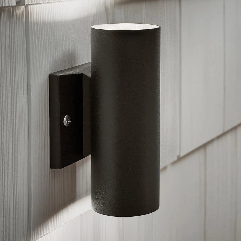 Textured Architectural Bronze Outdoor 12-Volt Low Voltage Up and Down Drop-In Wall Light Sconce with No Bulbs Included by KICHLER 5 Textured Architectural Bronze Outdoor 12-Volt Low Voltage Up and Down Drop-In Wall Light Sconce with No Bulbs Included by KICHLER - Image 3