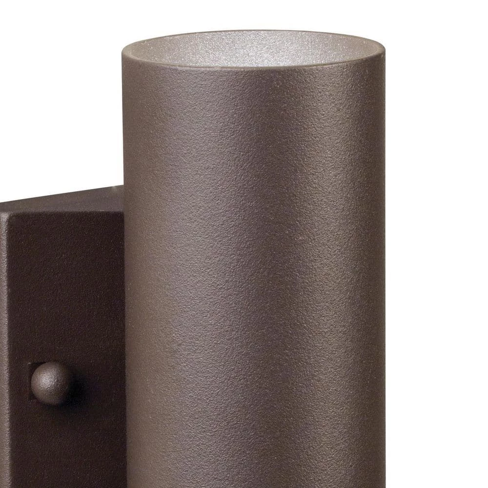 Textured Architectural Bronze Outdoor 12-Volt Low Voltage Up and Down Drop-In Wall Light Sconce with No Bulbs Included by KICHLER 6 Textured Architectural Bronze Outdoor 12-Volt Low Voltage Up and Down Drop-In Wall Light Sconce with No Bulbs Included by KICHLER - Image 4