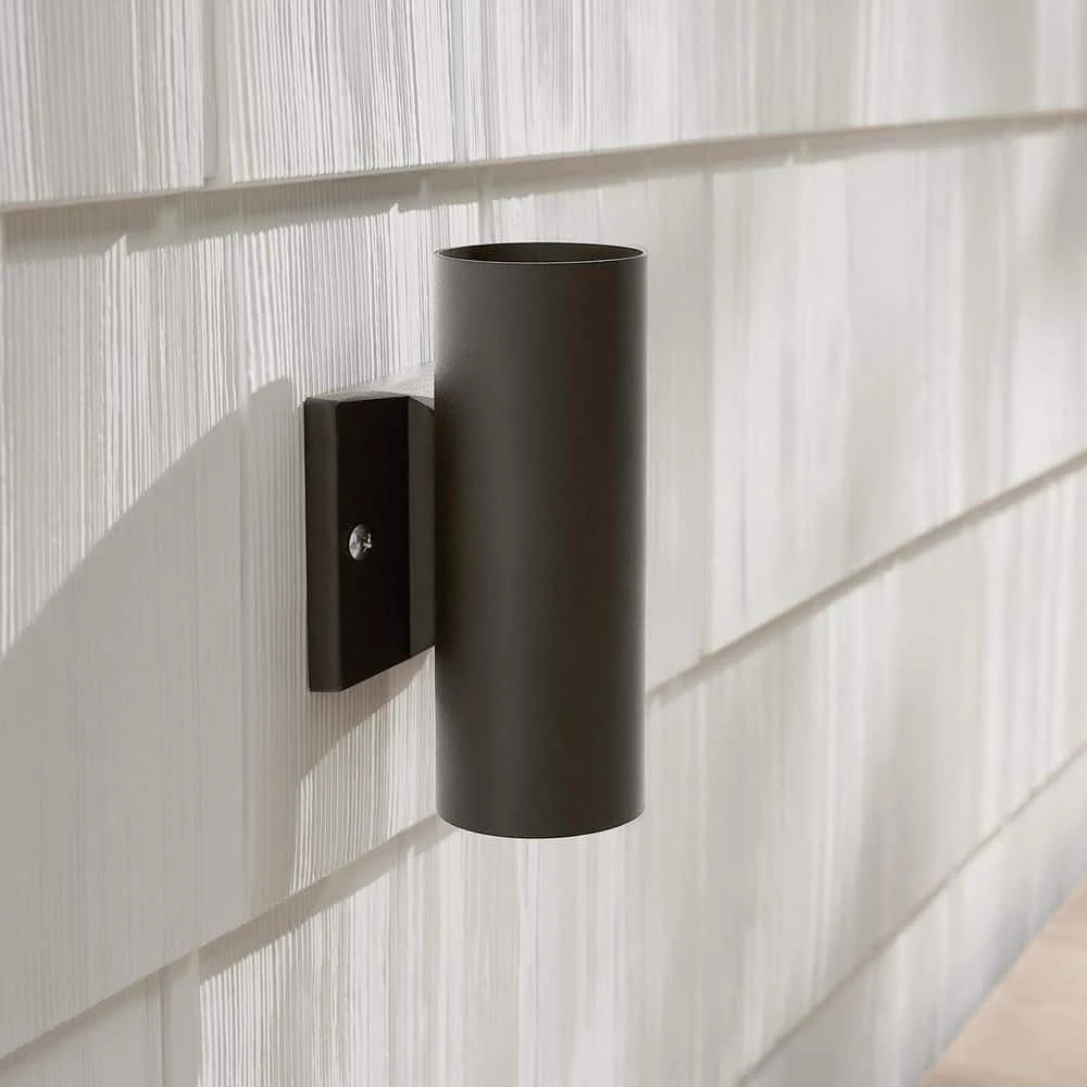 Textured Architectural Bronze Outdoor 12-Volt Low Voltage Up and Down Drop-In Wall Light Sconce with No Bulbs Included by KICHLER 4 Textured Architectural Bronze Outdoor 12-Volt Low Voltage Up and Down Drop-In Wall Light Sconce with No Bulbs Included by KICHLER - Image 2