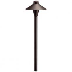 6.75 in. 12V Textured Architectural Bronze Low Voltage Weather Resistant Path Light with No Bulbs Included by KICHLER