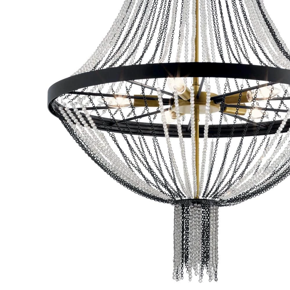 Alexia 5-Light Textured Black Traditional Dining Room Chandelier by KICHLER 6 Alexia 5-Light Textured Black Traditional Dining Room Chandelier by KICHLER - Image 4