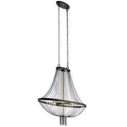 Alexia 5-Light Textured Black Traditional Dining Room Chandelier by KICHLER
