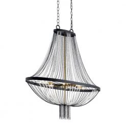 Alexia 5-Light Textured Black Traditional Dining Room Chandelier by KICHLER -Kichler Sales textured black kichler chandeliers 52048bkt c3 1000