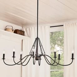 Freesia 8-Light Textured Black Vintage Dining Room Oval Chandelier by KICHLER 16 Freesia 8-Light Textured Black Vintage Dining Room Oval Chandelier by KICHLER -Kichler Sales textured black kichler chandeliers 52457bkt fa 1000