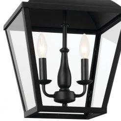 Dame 2-Light Textured Black Vintage Lantern Foyer Pendant Hanging Light with Clear Glass by KICHLER 13 Dame 2-Light Textured Black Vintage Lantern Foyer Pendant Hanging Light with Clear Glass by KICHLER -Kichler Sales textured black kichler chandeliers 52474bkt 4f 1000