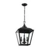 Dame 2-Light Textured Black Vintage Lantern Foyer Pendant Hanging Light with Clear Glass by KICHLER -Kichler Sales textured black kichler chandeliers 52474bkt 64 1000