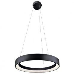 Elan Fornello 60-Watt Integrated LED Textured Black Contemporary Dining Room Hanging Light Pendant by KICHLER