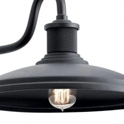 Allenbury 9 in. 1-Light Textured Black Outdoor Light Wall Sconce with Textured Black (1-Pack) by KICHLER -Kichler Sales textured black kichler outdoor sconces 49981bkt c3 1000