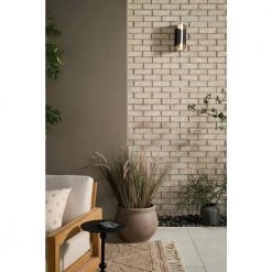 Astalis 12 in. 1-Light Textured Black Integrated LED Outdoor Wall Lantern Sconce with Ribbed Glass (1-Pack) by KICHLER -Kichler Sales textured black kichler outdoor sconces 59076bktled 44 1000