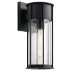 Camillo 15 in. 1-Light Textured Black Outdoor Light Wall Sconce Lantern with Clear Seeded Glass (1-Pack) by KICHLER -Kichler Sales textured black kichler outdoor sconces 59080bkt 64 1000