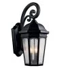 Courtyard 3-Light Textured Black Outdoor Light Wall Sconce with Clear Seeded Glass (1-Pack) by KICHLER 2 Courtyard 3-Light Textured Black Outdoor Light Wall Sconce with Clear Seeded Glass (1-Pack) by KICHLER -Kichler Sales textured black kichler outdoor sconces 9035bkt 64 1000