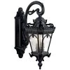 Tournai 2-Light Textured Black Outdoor Light Wall Sconce with Clear Seeded Glass (1-Pack) by KICHLER -Kichler Sales textured black kichler outdoor sconces 9357bkt 64 1000