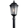 Courtyard 1-Light Textured Black Outdoor Light Wall Mount Lantern with Clear Seeded Glass (1-Pack) by KICHLER -Kichler Sales textured black kichler outdoor sconces 9532bkt 64 1000