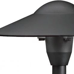 8 in. 12V Textured Black Low Voltage Weather Resistant Dome Path Light with No Bulbs Included by KICHLER -Kichler Sales textured black kichler path lights 15310bkt 4f 1000