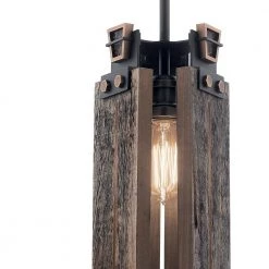 Ridgewood 1-Light Textured Black Farmhouse Kitchen Mini Pendant Hanging Light by KICHLER -Kichler Sales textured black kichler pendant lights 44182bkt fa 1000