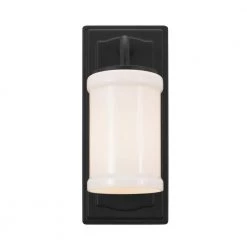 Vetivene 1-Light Textured Black Bathroom Wall Sconce with Opal Glass by KICHLER -Kichler Sales textured black kichler vanity lighting 52454bkt c3 1000
