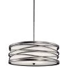 Krasi 4-Light Warm Bronze Contemporary Bedroom Hanging Light Drum Pendant by KICHLER