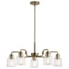 Aivian 30 in. 5-Light Weathered Brass Vintage Industrial Dining Room Chandelier with Clear Glass by KICHLER -Kichler Sales weathered brass kichler chandeliers 52398wbr 64 1000