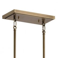 Aivian 42 in. 8-Light Weathered Brass Vintage Industrial Dining Room Linear Chandelier with Clear Glass by KICHLER -Kichler Sales weathered brass kichler chandeliers 52400wbr 1f 1000