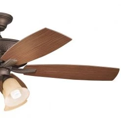 Monarch II Patio 52 in. Outdoor Weathered Copper Downrod Mount Ceiling Fan with Remote by KICHLER -Kichler Sales weathered copper kichler ceiling fans without lights 310103wcp 4f 1000