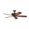 Monarch II Patio 52 in. Outdoor Weathered Copper Downrod Mount Ceiling Fan with Remote by KICHLER 1 Monarch II Patio 52 in. Outdoor Weathered Copper Downrod Mount Ceiling Fan with Remote by KICHLER -Kichler Sales weathered copper kichler ceiling fans without lights 310103wcp 64 1000