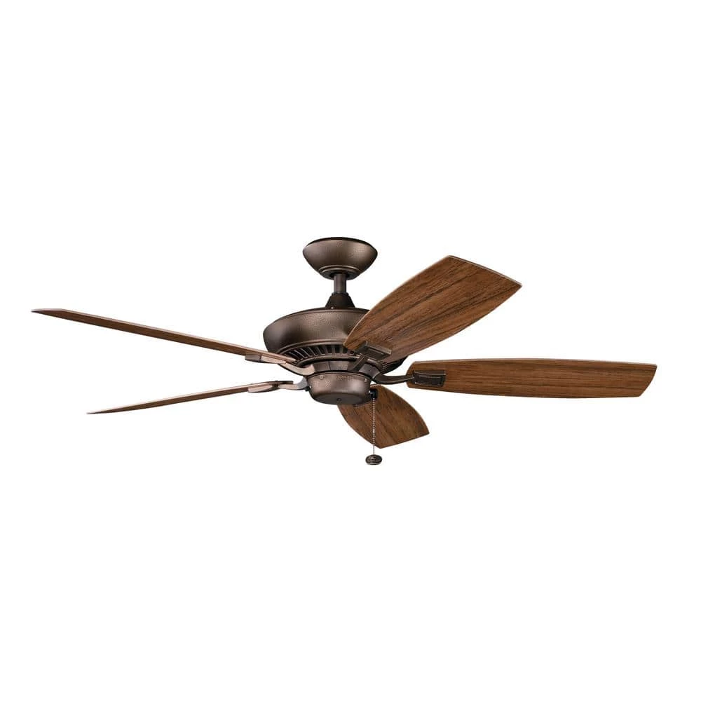 Canfield Patio 52 in. Outdoor Weathered Copper Downrod Mount Ceiling Fan with Pull Chain by KICHLER 3 Canfield Patio 52 in. Outdoor Weathered Copper Downrod Mount Ceiling Fan with Pull Chain by KICHLER