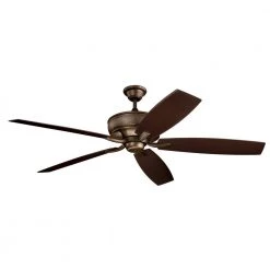 Monarch Patio 70 in. Indoor/Outdoor Weathered Copper Downrod Mount Ceiling Fan with Wall Control by KICHLER