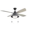 Seaside 54 in. Integrated LED Outdoor Weathered Zinc Downrod Mount Ceiling Fan with Light with Pull Chain by KICHLER -Kichler Sales weathered zinc kichler ceiling fans with lights 310181wzc 64 1000