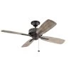 Eads Patio 52 in. Outdoor Weathered Zinc Downrod Mount Ceiling Fan with Pull Chain by KICHLER -Kichler Sales weathered zinc kichler ceiling fans without lights 310152wzc 64 1000