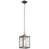 Lahden 1-Light Weathered Zinc Farmhouse Kitchen Pendant Hanging Light with Clear Seeded Glass by KICHLER -Kichler Sales weathered zinc kichler chandeliers 59008wzc 64 1000