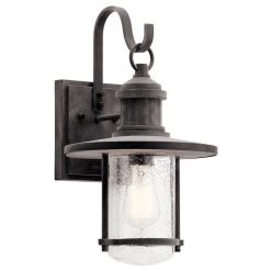 Riverwood 16.75 in. 1-Light Weathered Zinc Outdoor Light Wall Sconce (1-Pack) by KICHLER