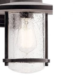 Riverwood 16.75 in. 1-Light Weathered Zinc Outdoor Light Wall Sconce (1-Pack) by KICHLER -Kichler Sales weathered zinc kichler outdoor sconces 49193wzc c3 1000